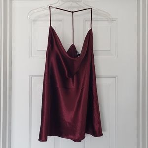NWT - Express Satin Drape Front Tank